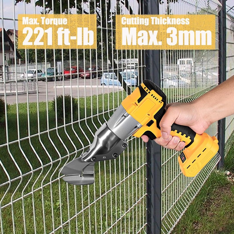 Mefape Sheet Metal Cutter, Cordless Metal Shears, Electric Metal Cutting Shears Compatible with Dewalt 20V Max Battery, Power Metal Cutter, Electric Scissors - Image 2